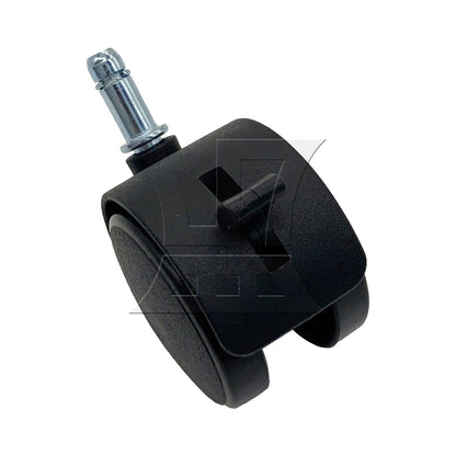 BQLZR 1pc 2inch Plastic Swivel Caster with Brake Rod 8x20mm Black for Official Chair Tea Table
