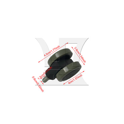 BQLZR 1pc 1.5inch Plastic Furniture Swivel Feet Wheel without Brake Grey Thread 8x13mm for Cart Tea Table