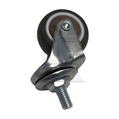 BQLZR 1pc 1.5inch Silent Swivel Caster Thread Rod M8x15mm without Brake for Handcart Snow Blower