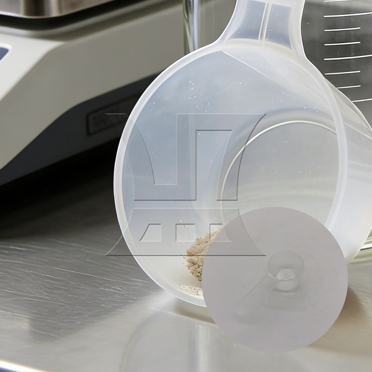 BQLZR 1pc 30g Transparent Plastic Baking Spoons with Scale 60ml Plastic Measuring Spoon