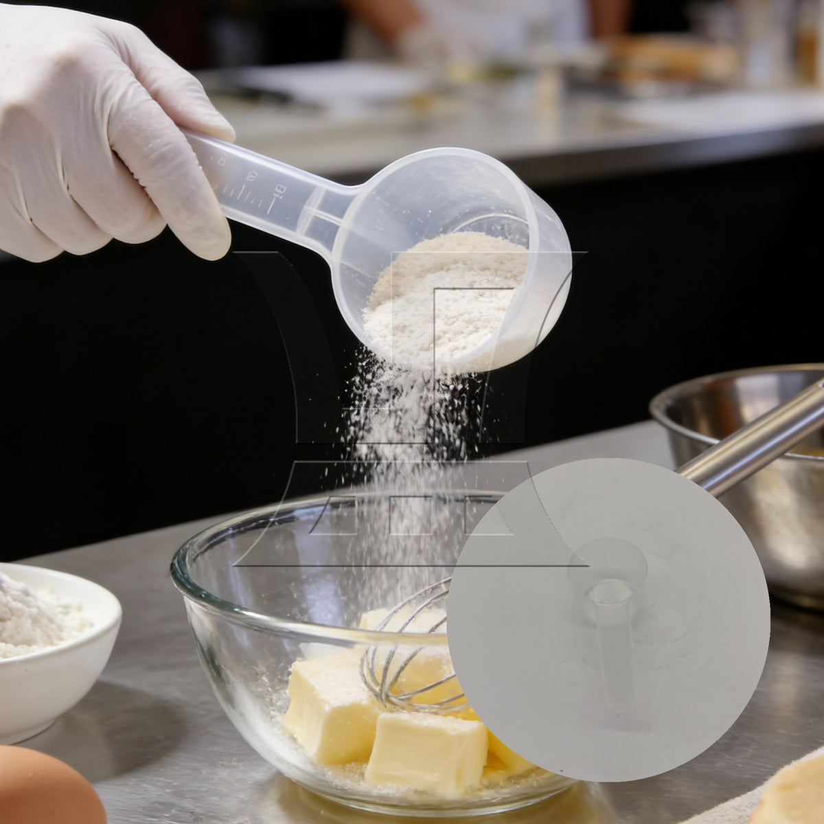 BQLZR 1pc 30g Transparent Plastic Baking Spoons with Scale 60ml Plastic Measuring Spoon