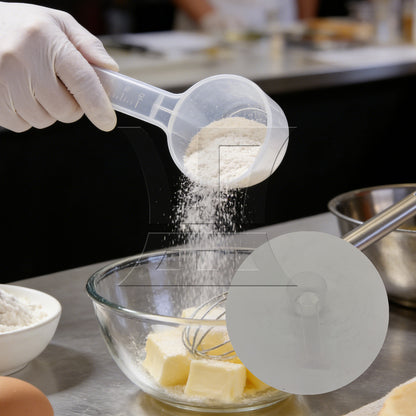 BQLZR 1pc 30g Transparent Plastic Baking Spoons with Scale 60ml Plastic Measuring Spoon