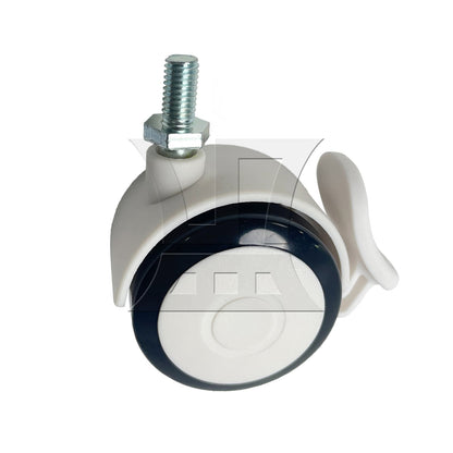 BQLZR 1pc Plastic Furniture Swivel Caster Black 2inch for Cart Coffee Table