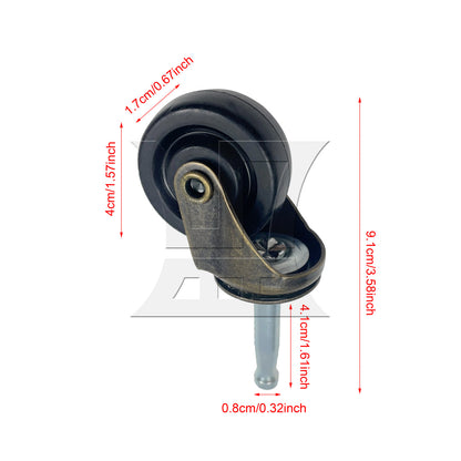 BQLZR 1pc Retro Swivel Furniture Caster Retro Color 1.5inch for Cart Coffee Table