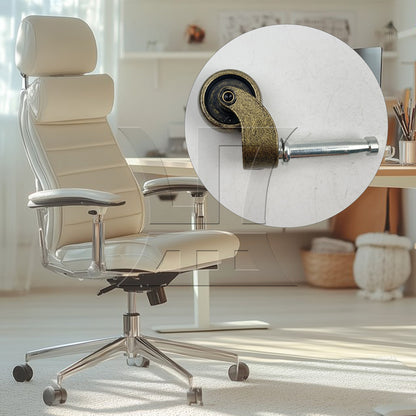 BQLZR 1pc Zinc Alloy Insert Rod Swivel Caster for Cart Coffee Table