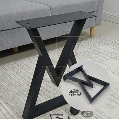 BQLZR 1pc Metal Furniture Table Legs Black 40x28x7cm for Camping Table Coffee Table