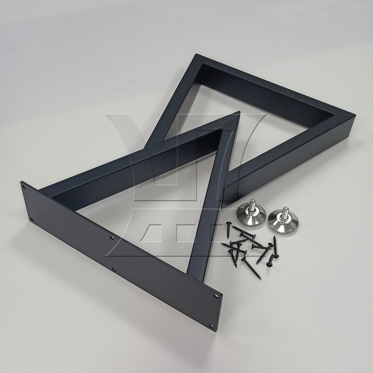 BQLZR 1pc Metal Furniture Table Legs Black 40x28x7cm for Camping Table Coffee Table