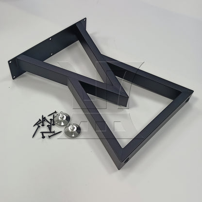 BQLZR 1pc Metal Furniture Table Legs Black 40x28x7cm for Camping Table Coffee Table