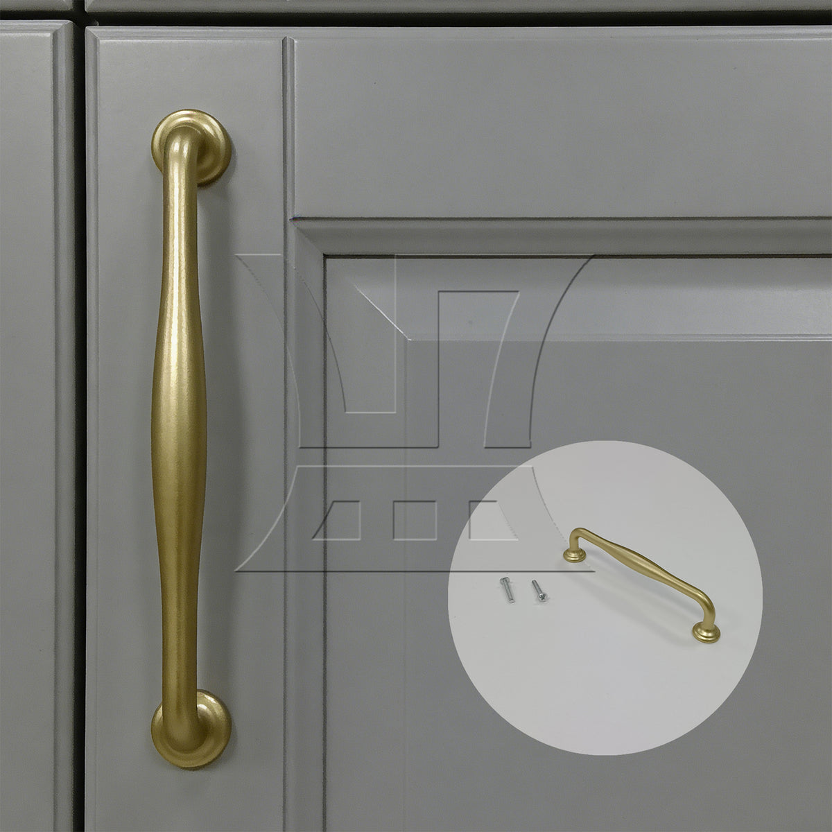 BQLZR 1pc Aluminum Alloy Cabinet Handle Hole Spacing 12.8cm Gold for Wardrobe Drawer Handle