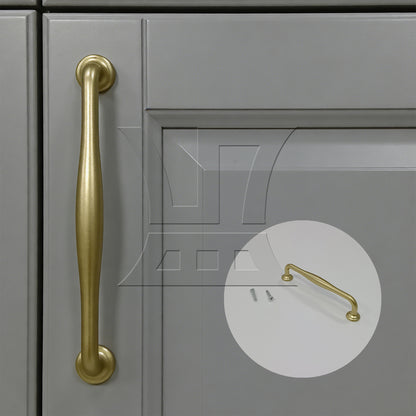 BQLZR 1pc Aluminum Alloy Cabinet Handle Hole Spacing 12.8cm Gold for Wardrobe Drawer Handle