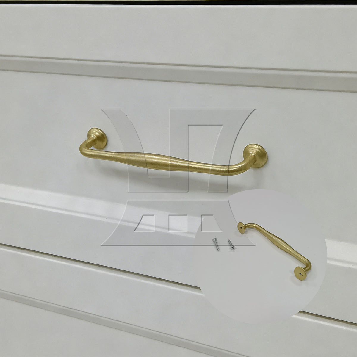 BQLZR 1pc Aluminum Alloy Cabinet Handle Hole Spacing 12.8cm Gold for Wardrobe Drawer Handle