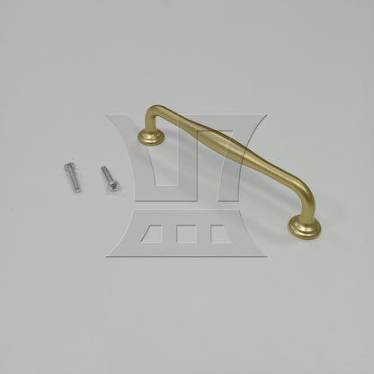 BQLZR 1pc Aluminum Alloy Cabinet Handle Hole Spacing 12.8cm Gold for Wardrobe Drawer Handle