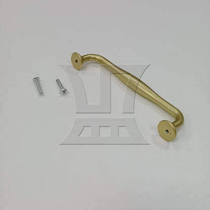 BQLZR 1pc Aluminum Alloy Cabinet Handle Hole Spacing 12.8cm Gold for Wardrobe Drawer Handle