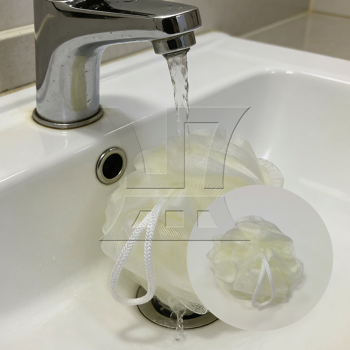 BQLZR 1pc Bubble Bath Loofah Beige 20g Cleaning Tools