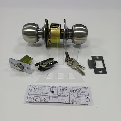 BQLZR 1pc Silver Passage Door Knob 17.0x7.4cm for Secure Items from Damage