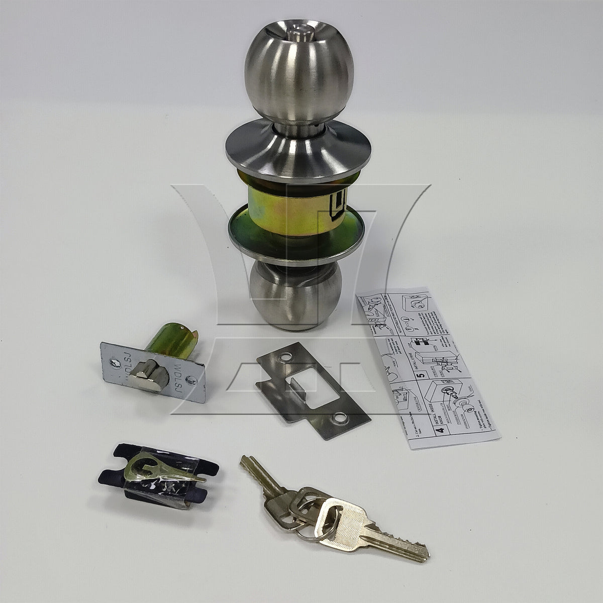 BQLZR 1pc Silver Passage Door Knob 17.0x7.4cm for Secure Items from Damage