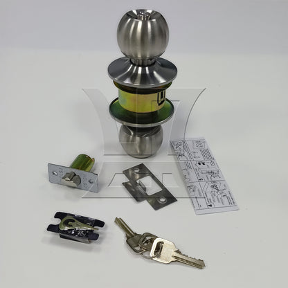 BQLZR 1pc Silver Passage Door Knob 17.0x7.4cm for Secure Items from Damage