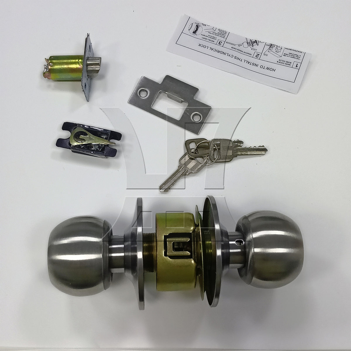 BQLZR 1pc Silver Passage Door Knob 17.0x7.4cm for Secure Items from Damage