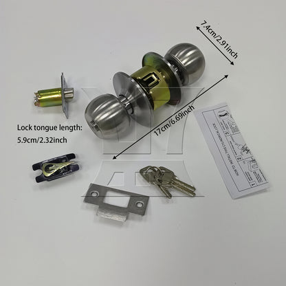 BQLZR 1pc Silver Passage Door Knob 17.0x7.4cm for Secure Items from Damage