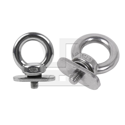 BQLZR 8Pieces Kayak Part Track Mount Tie Down Eyelet to Hold Bungee Cord Ropes M6
