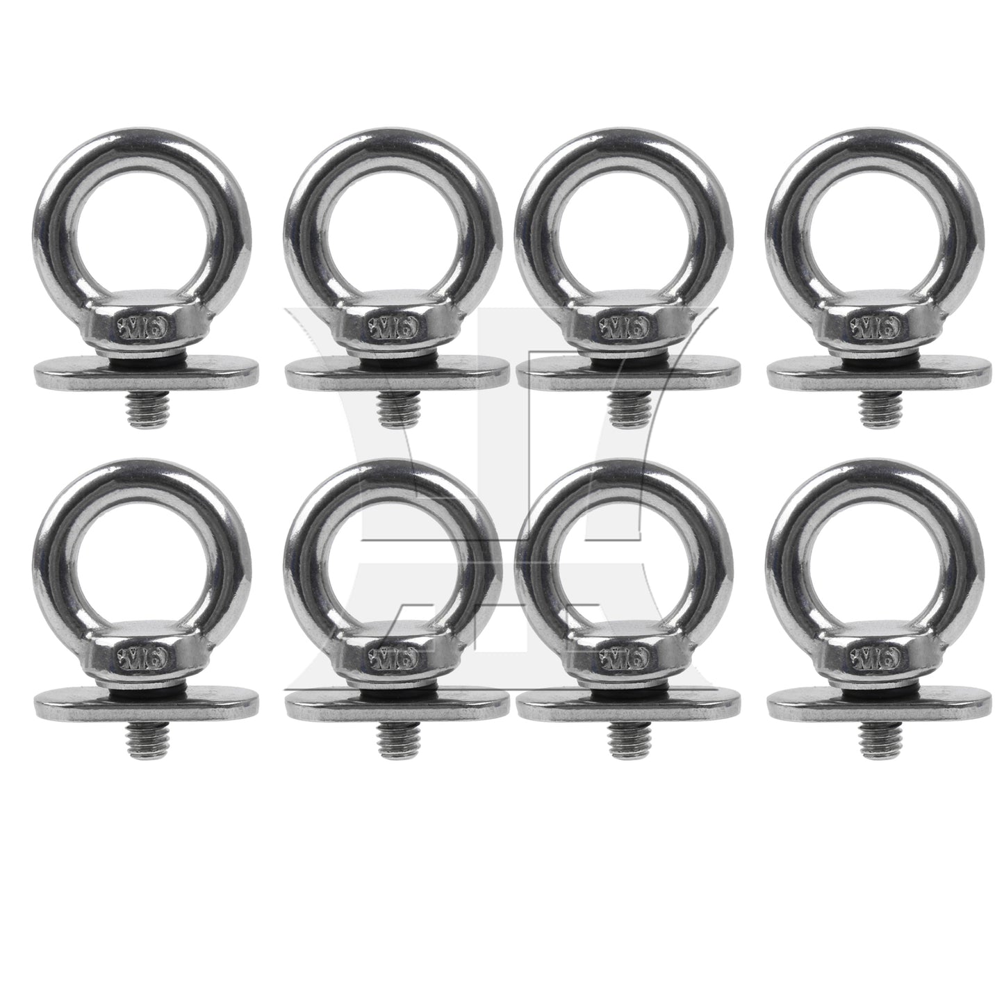 BQLZR 8Pieces Kayak Part Track Mount Tie Down Eyelet to Hold Bungee Cord Ropes M6