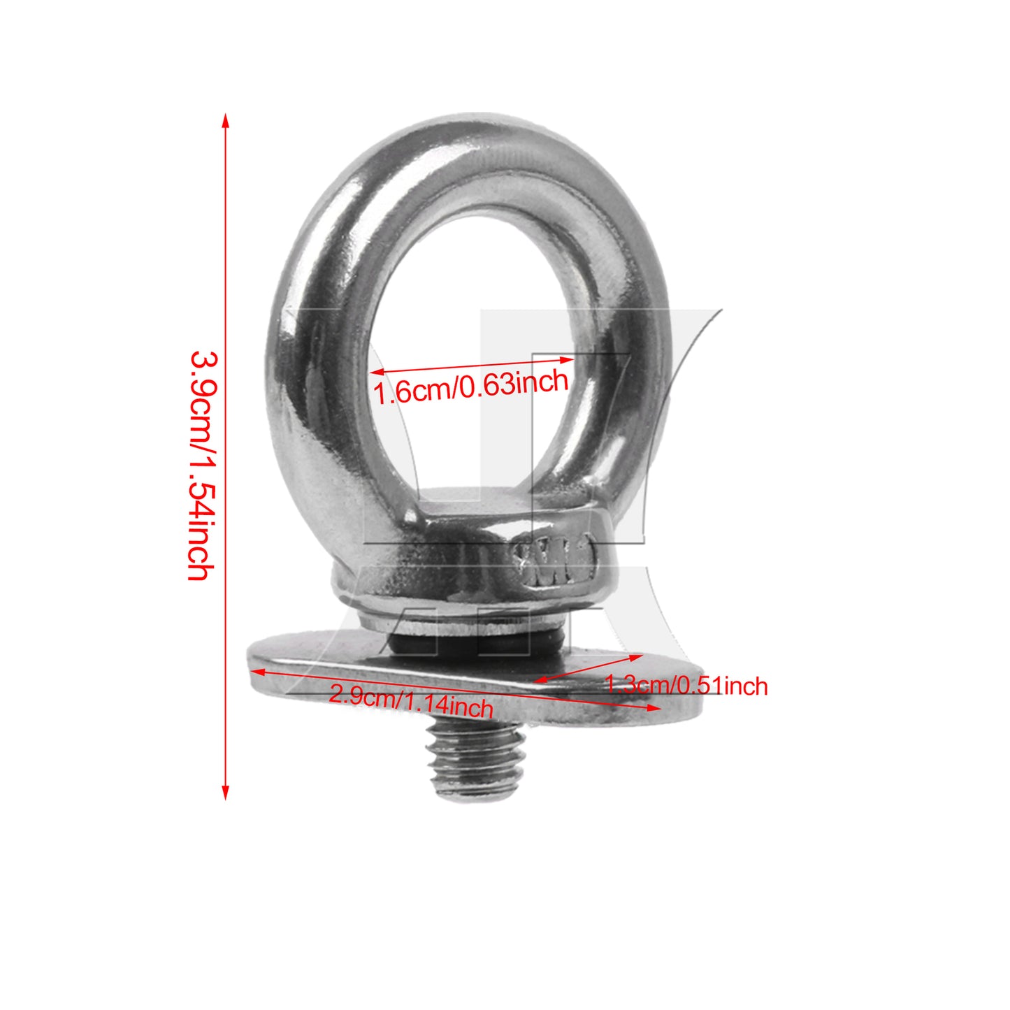 BQLZR 8Pieces Kayak Part Track Mount Tie Down Eyelet to Hold Bungee Cord Ropes M6