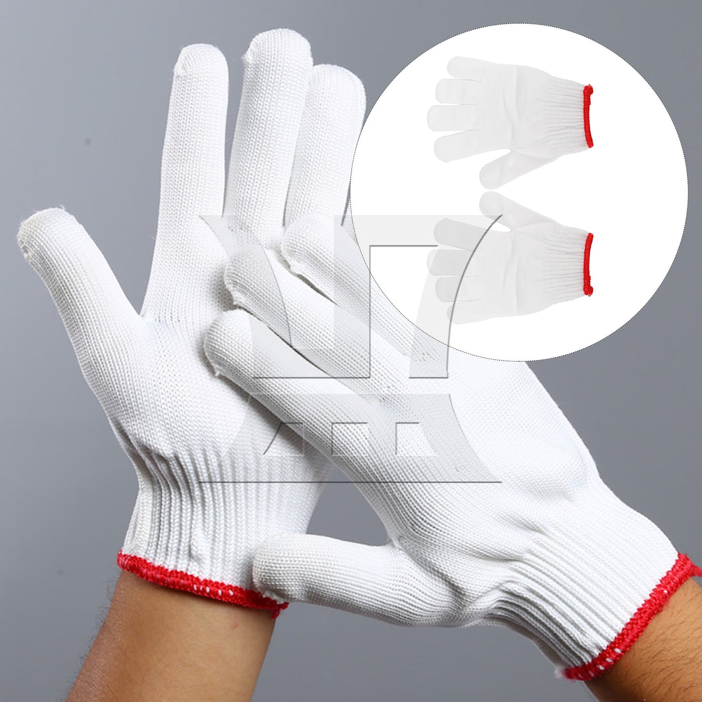 BQLZR A pair of white nylon gloves