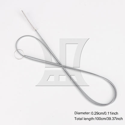 BQLZR Long Straw Drain Brush Flexible Spring 39.37" Metal Elastic for Hose Tube