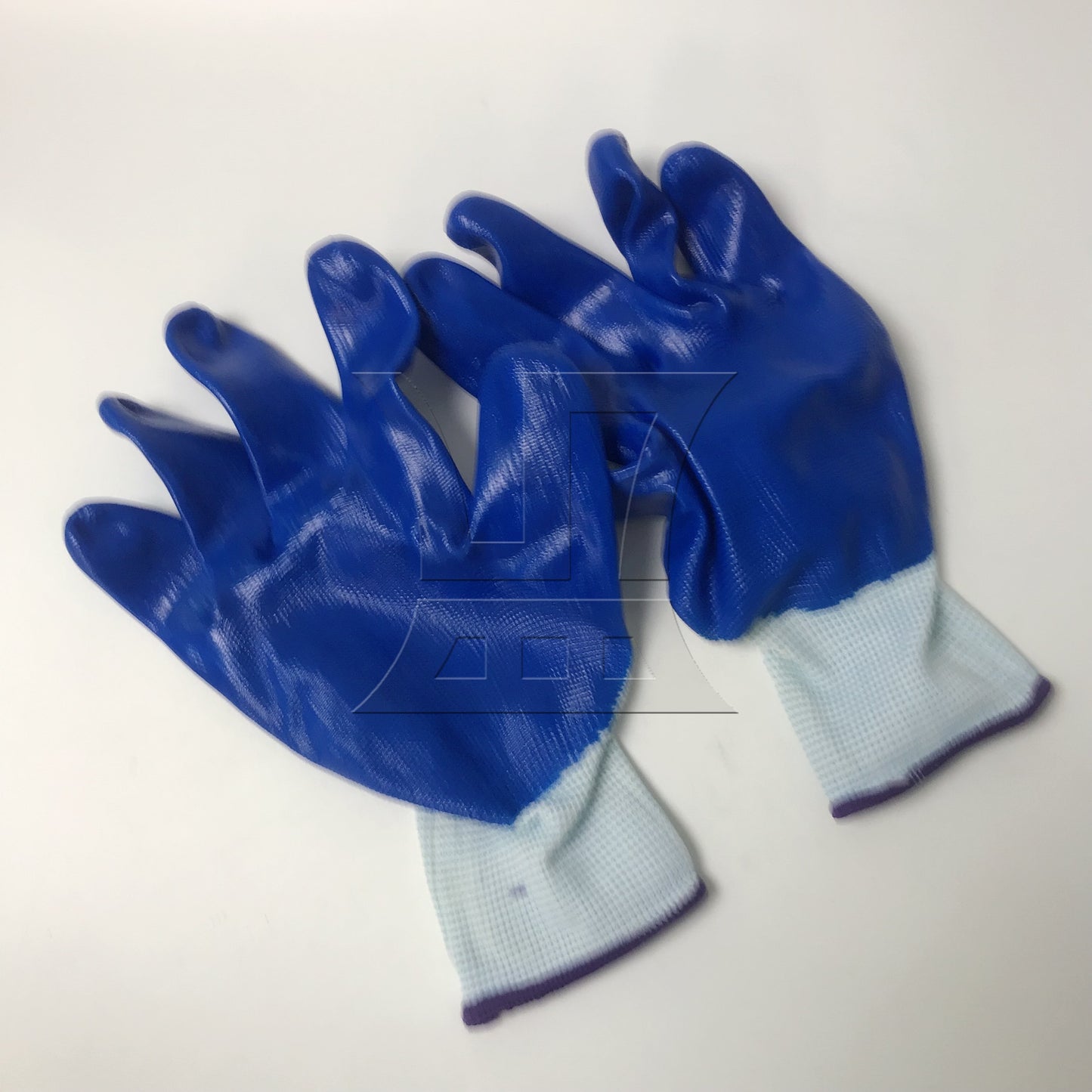 BQLZR White Non-Slip Coated Nylon Work Mittens L Size Mitts for Buildling and Carry