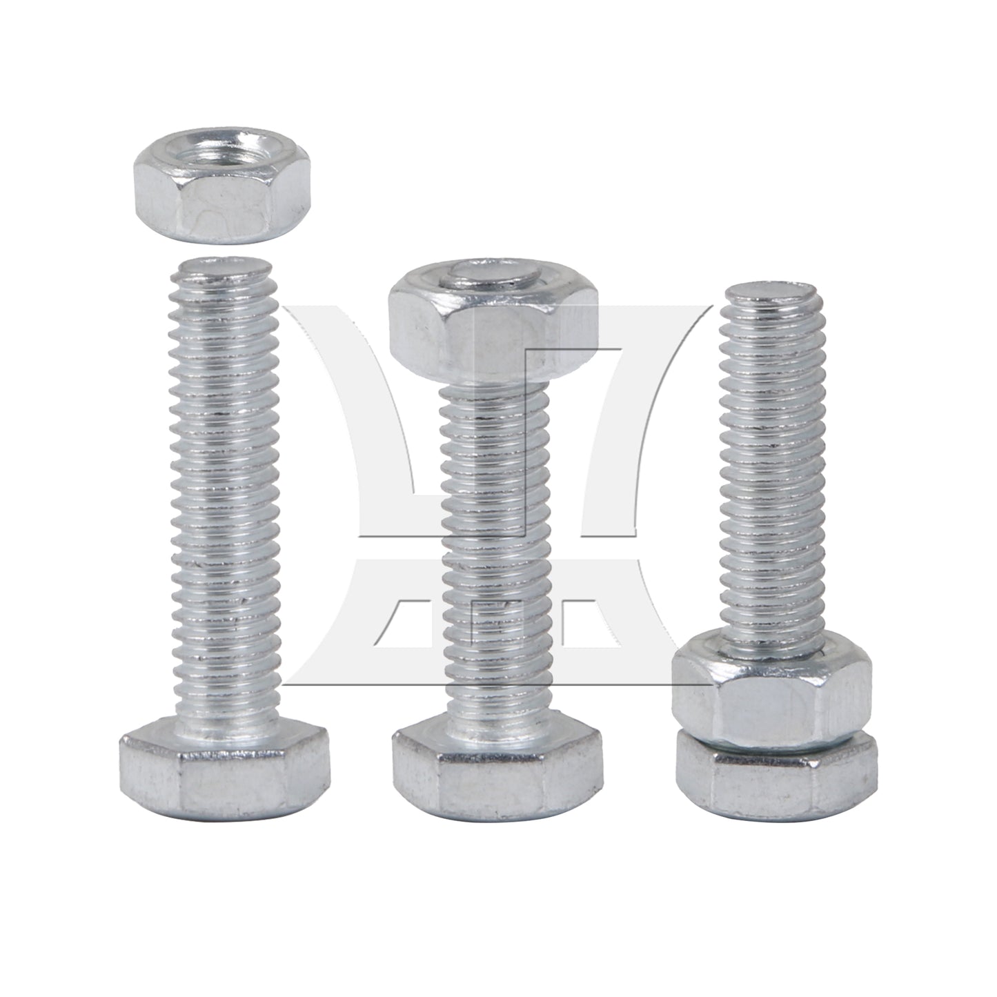 BQLZR M6 Fastener 6x25mm Hex Screws and Nuts for Track Pulleys Metal Silver
