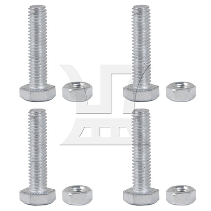BQLZR M6 Fastener 6x25mm Hex Screws and Nuts for Track Pulleys Metal Silver