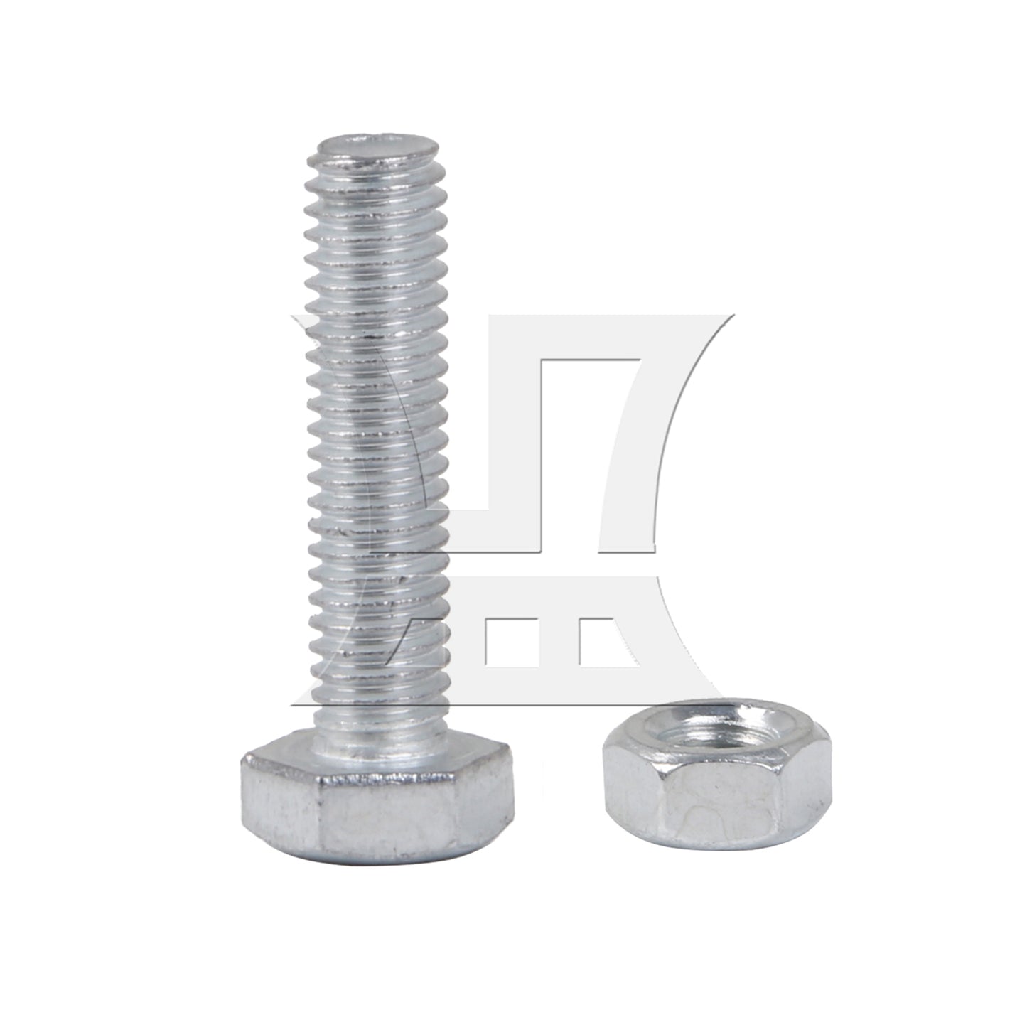 BQLZR M6 Fastener 6x25mm Hex Screws and Nuts for Track Pulleys Metal Silver