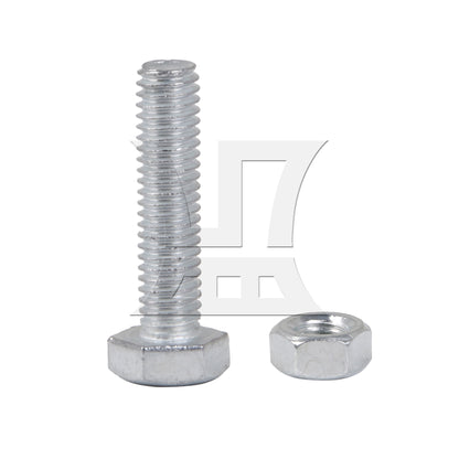 BQLZR M6 Fastener 6x25mm Hex Screws and Nuts for Track Pulleys Metal Silver