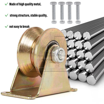 BQLZR M6 Fastener 6x25mm Hex Screws and Nuts for Track Pulleys Metal Silver