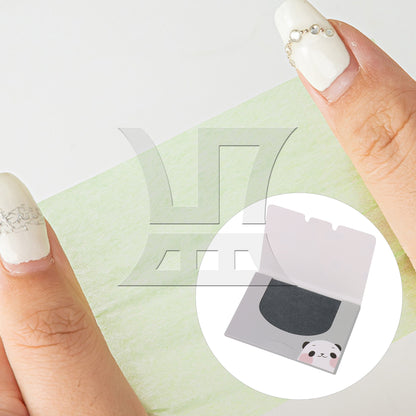 BQLZR 100 Pcs 3.54" Length Dark Grey Facial Oil Blotting Sheets Portable for Daily