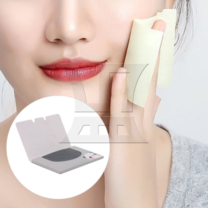 BQLZR 100 Pcs 3.54" Length Dark Grey Facial Oil Blotting Sheets Portable for Daily