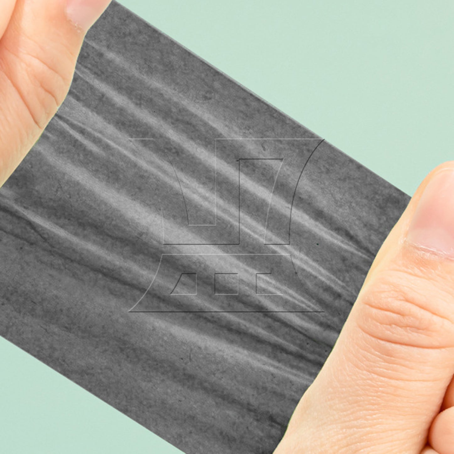 BQLZR 100 Pcs 3.54" Length Dark Grey Facial Oil Blotting Sheets Portable for Daily
