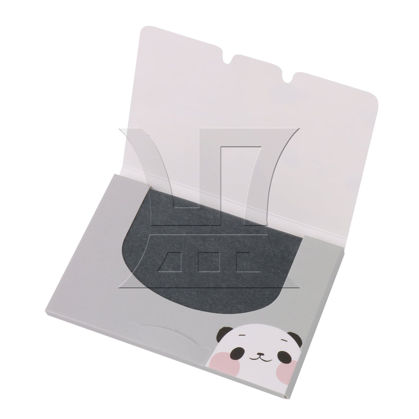 BQLZR 100 Pcs 3.54" Length Dark Grey Facial Oil Blotting Sheets Portable for Daily