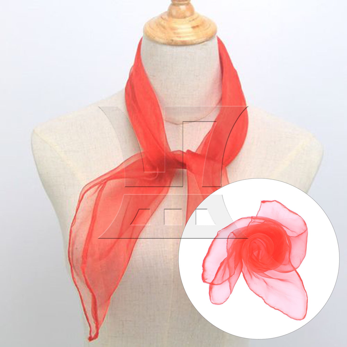 BQLZR Music Movement Scarf for Drum Stick Decoration 18.5" Length x 16.93" Width Red