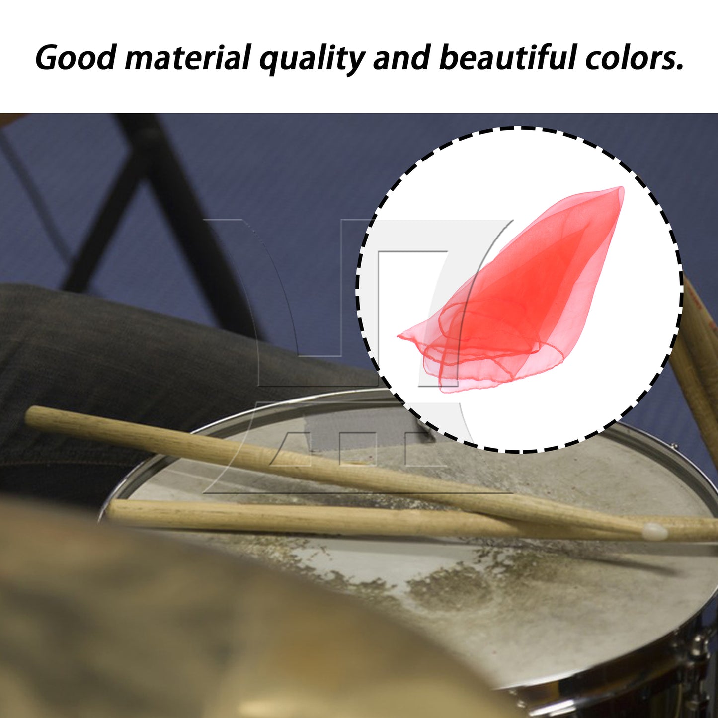 BQLZR Music Movement Scarf for Drum Stick Decoration 18.5" Length x 16.93" Width Red