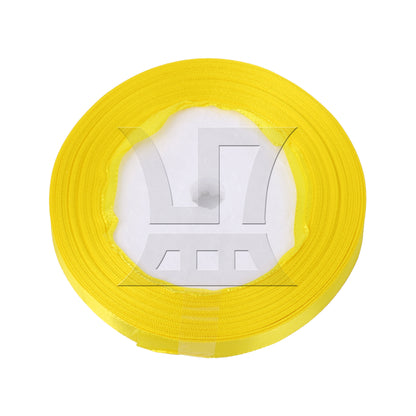 BQLZR Solid Color Satin Ribbon 0.4 Inch x 24 Yards for Weddings Wreaths Craft Yellow