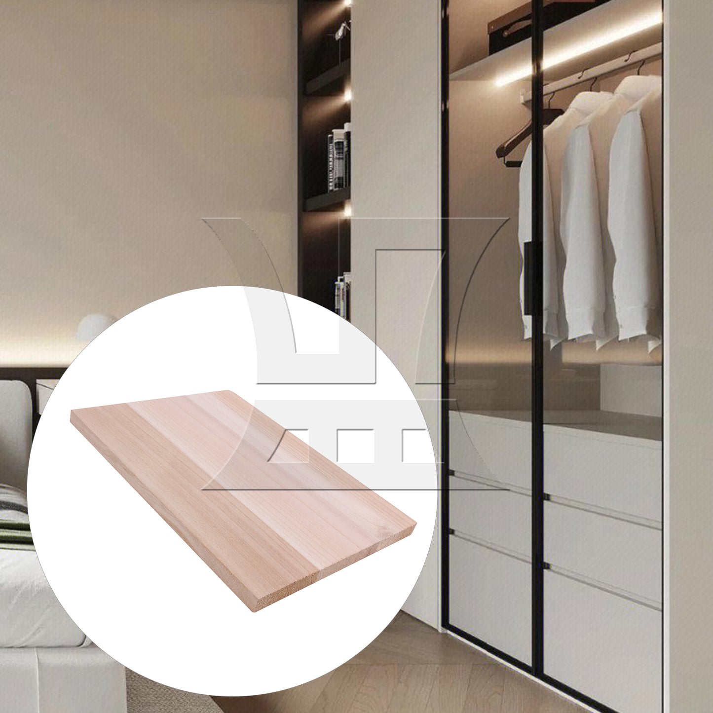 BQLZR Solid Wood Board for DIY Furniture Wardrobe Partition 15.75" x 11.81" x 0.79"