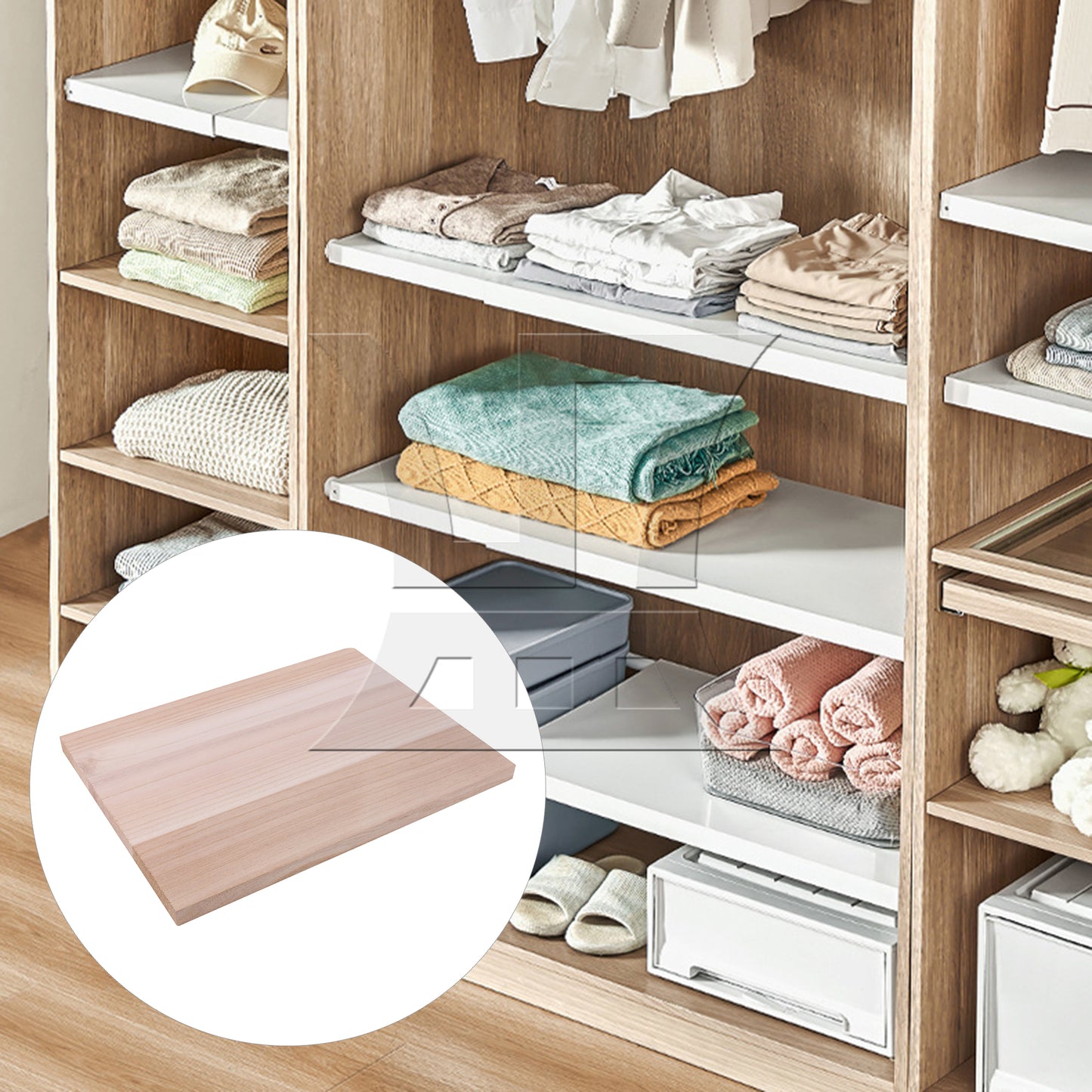 BQLZR Solid Wood Board for DIY Furniture Wardrobe Partition 15.75" x 11.81" x 0.79"