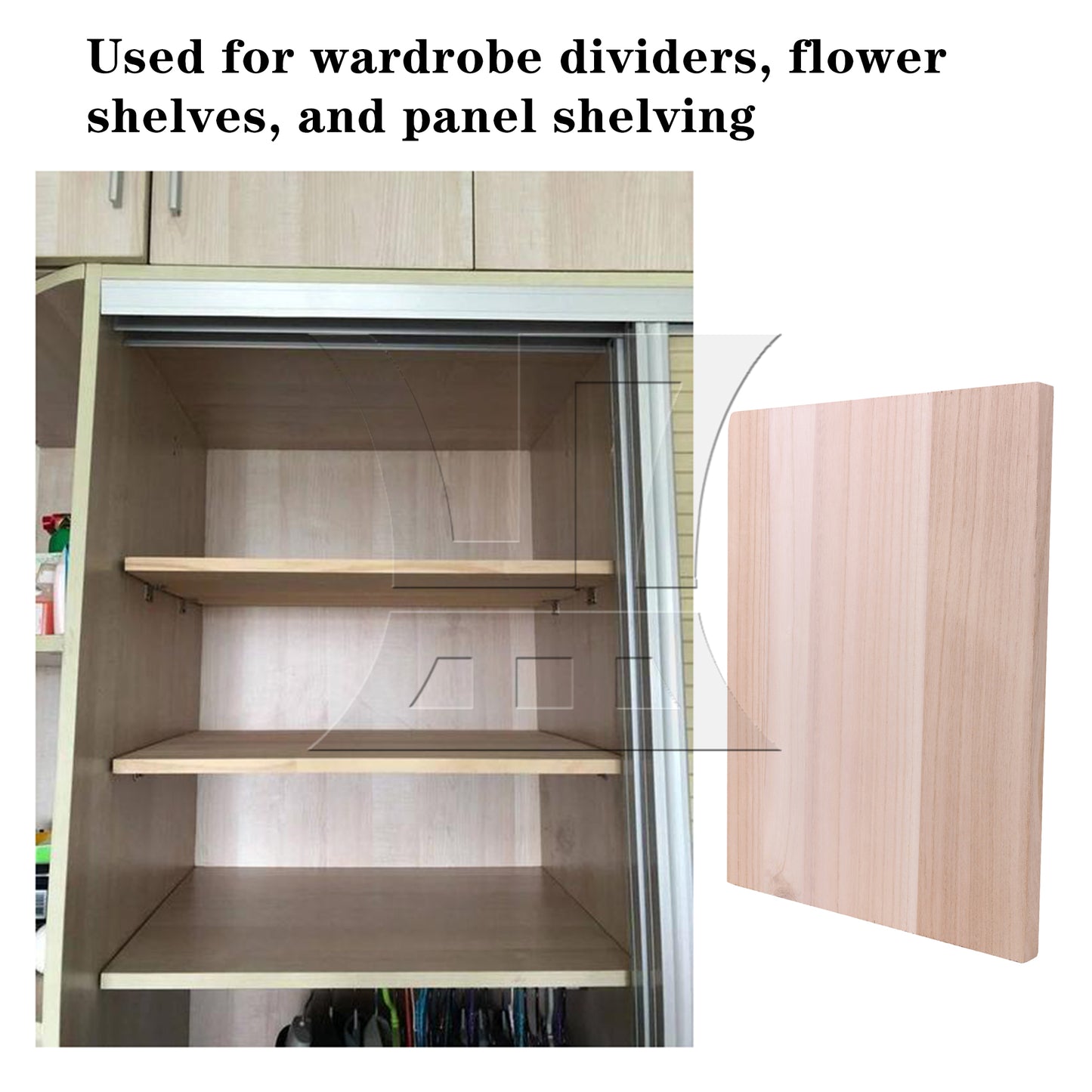 BQLZR Solid Wood Board for DIY Furniture Wardrobe Partition 15.75" x 11.81" x 0.79"