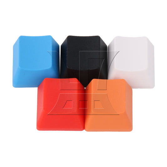 BQLZR 5 Pieces Keyboard Keycaps Black White Red Blue Orange-Red Blank Solid Color