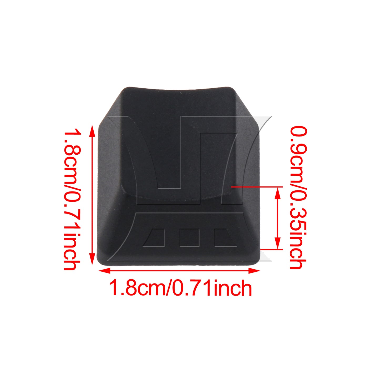 BQLZR 5 Pieces Keyboard Keycaps Black White Red Blue Orange-Red Blank Solid Color