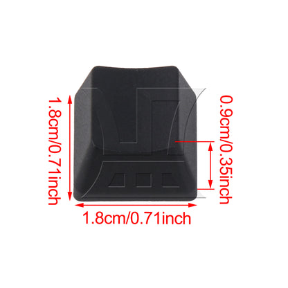 BQLZR 5 Pieces Keyboard Keycaps Black White Red Blue Orange-Red Blank Solid Color