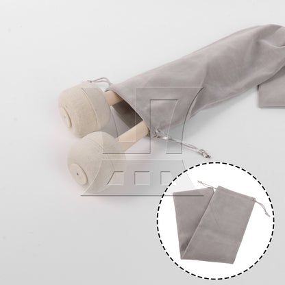 BQLZR Percussion Accessories Gray Velvet Bag with Drawstring for Drum 18.11x4.72"