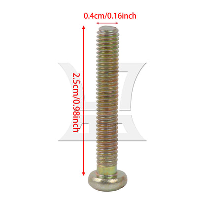 BQLZR M4x25mm Round Head Screw Stainless Steel Fasteners for Drawer Cabinet Handles