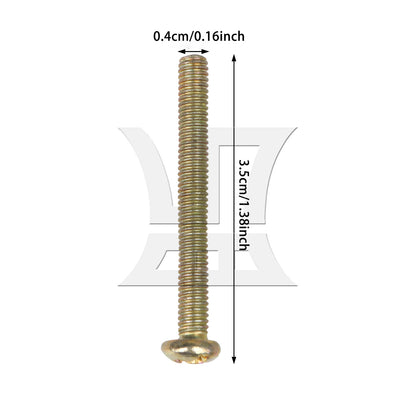 BQLZR Stainless Steel M4x35mm Round Head Screw Fasteners for Cabinet Handle